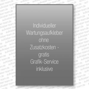 Aufkleber Team | Wartungsaufkleber Heizung individuell