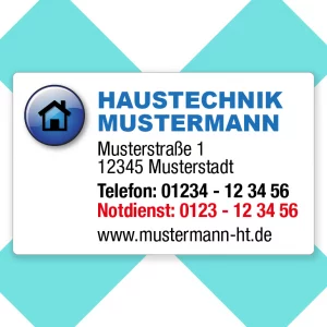 Firmenaufkleber Adressaufkleber mit Logo