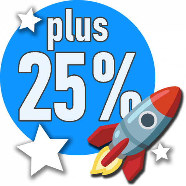 Aufkleber-Team | 25% mehr Ware - Sticker